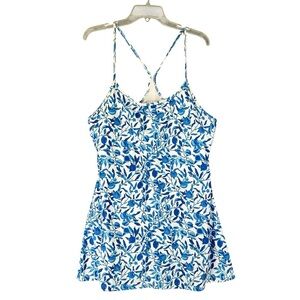 SMITH & QUINN Roxanne Ocean Floral Racerback Sport Dress Blue Size Extra Large